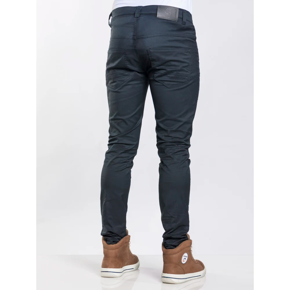 Chaud Devant Kokspantalon Skinny Reg Black Stretch Zwart
