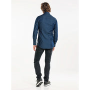 Chaud Devant Overhemd/Blouse Men Blue Denim Stretch Donkerblauw