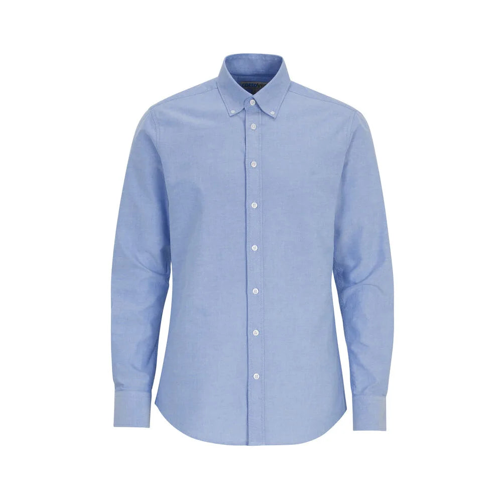 Cottover Hemd Oxford Slim Fit Heren GOTS Gecertificeerd Lichtblauw