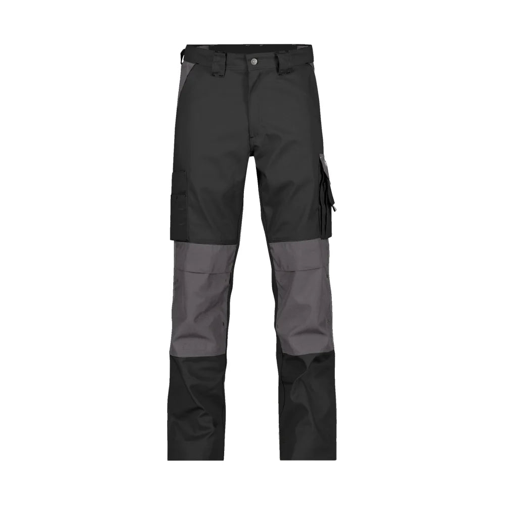 Dassy Boston Tweekleurige Werkbroek Met Kniezakken 245 G/M² Zwart Cementgrijs