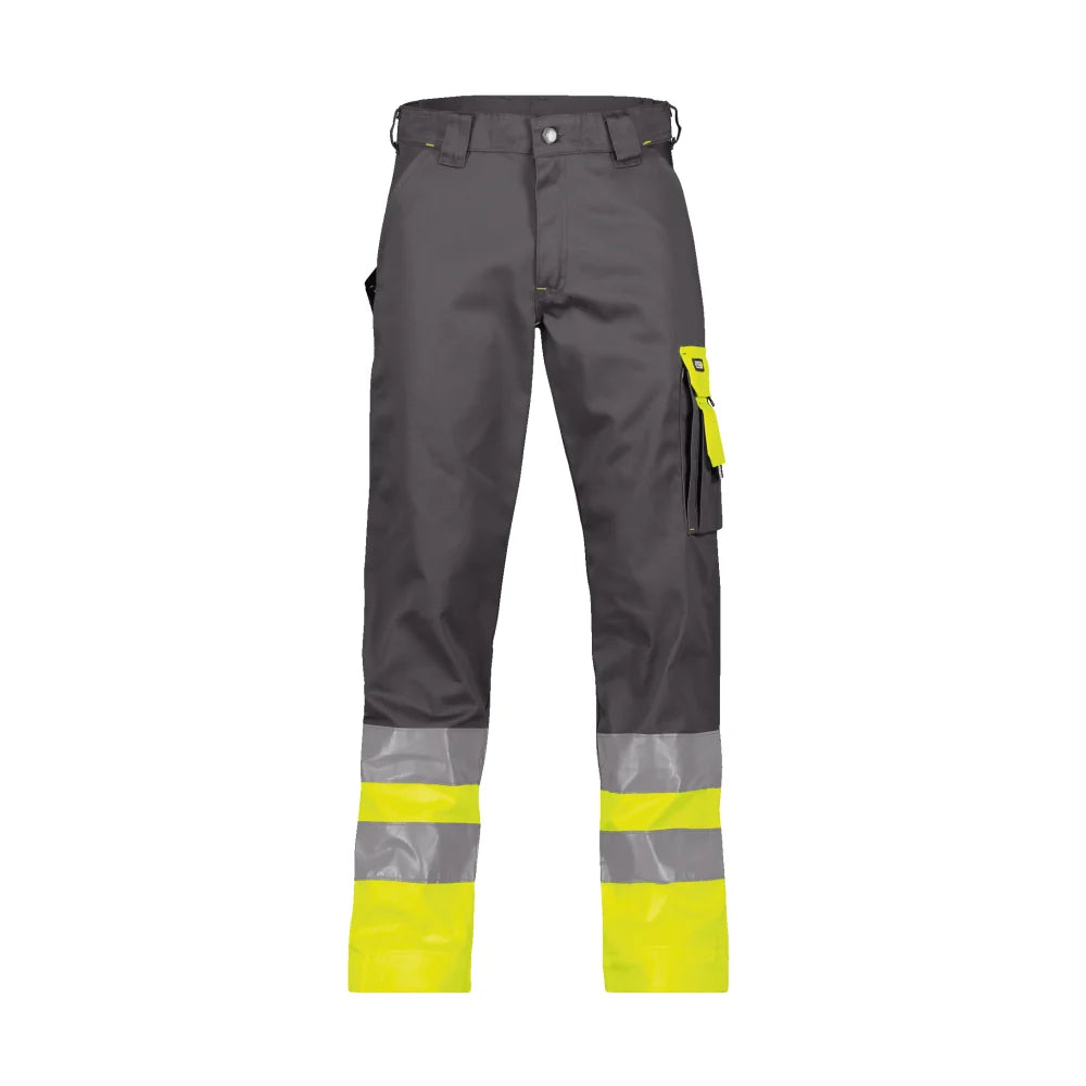 Dassy Omaha Hogezichtbaarheidsbroek 245 G/M² Cementgrijs Fluogeel