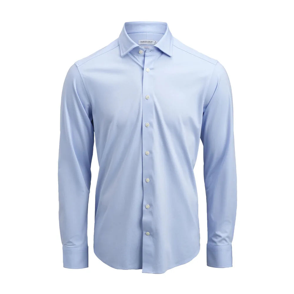 J.Harvest & Frost Indigo Bow 132 Hemd Slim Fit Heren Hemelsblauw