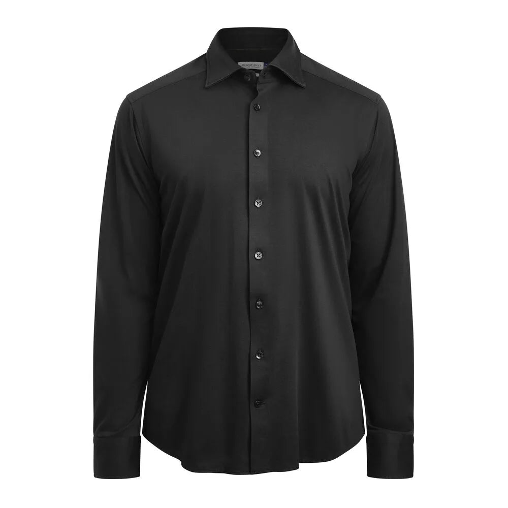 J.Harvest & Frost Indigo Bow 132 Hemd Slim Fit Heren Zwart