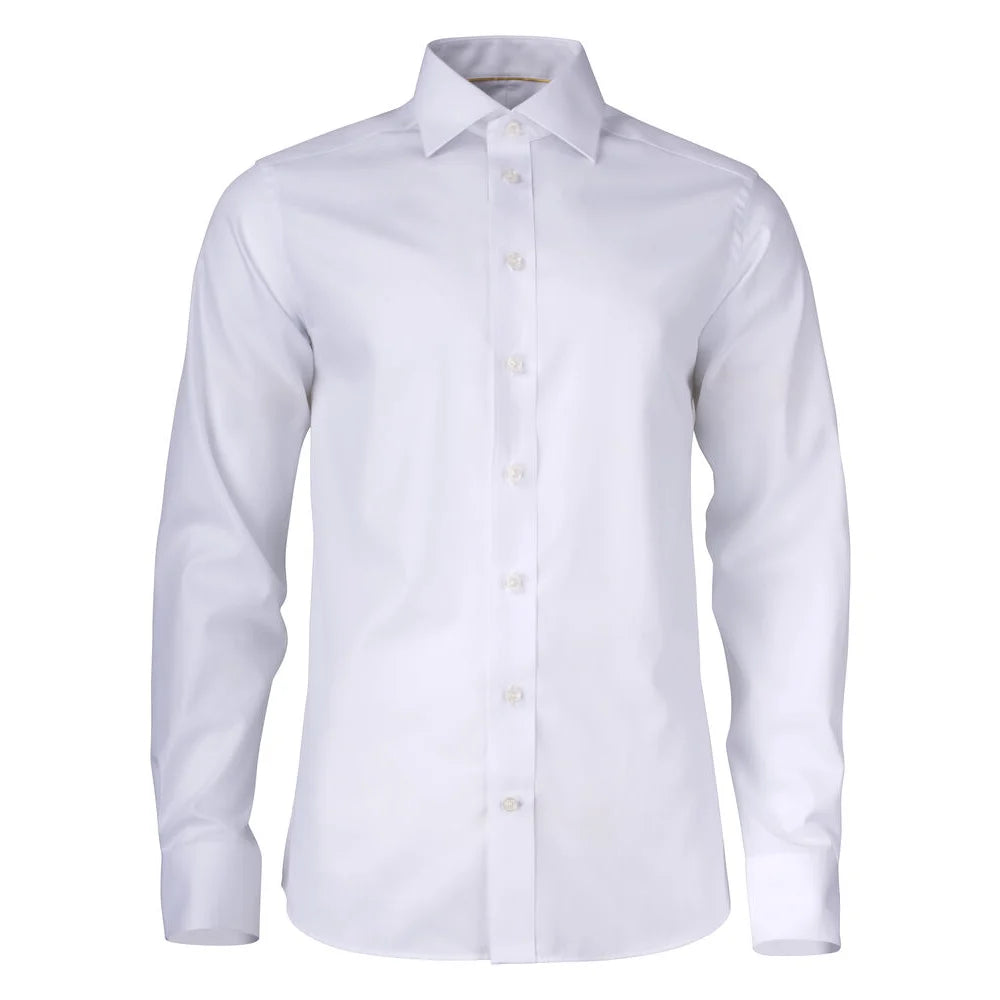 J.Harvest & Frost Yellow Bow 50 Hemd Slim Fit Heren Wit