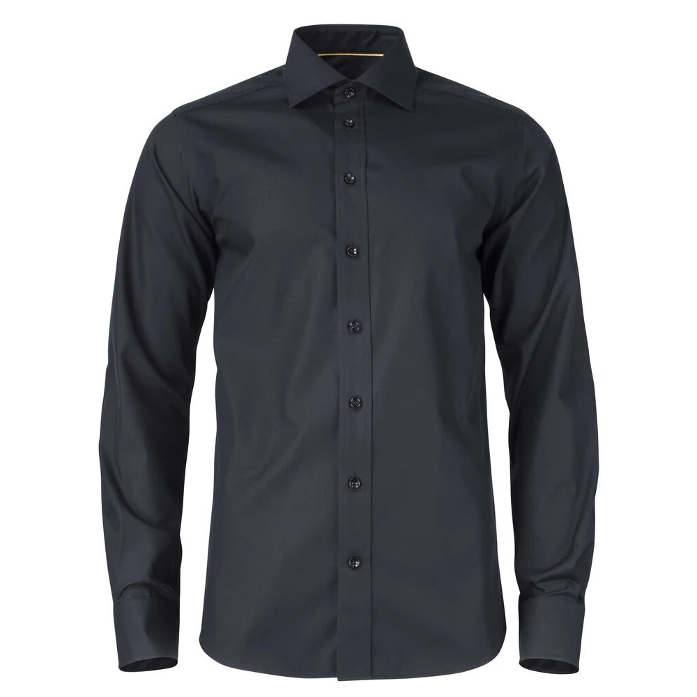 J.Harvest & Frost Yellow Bow 50 Hemd Slim Fit Heren Zwart