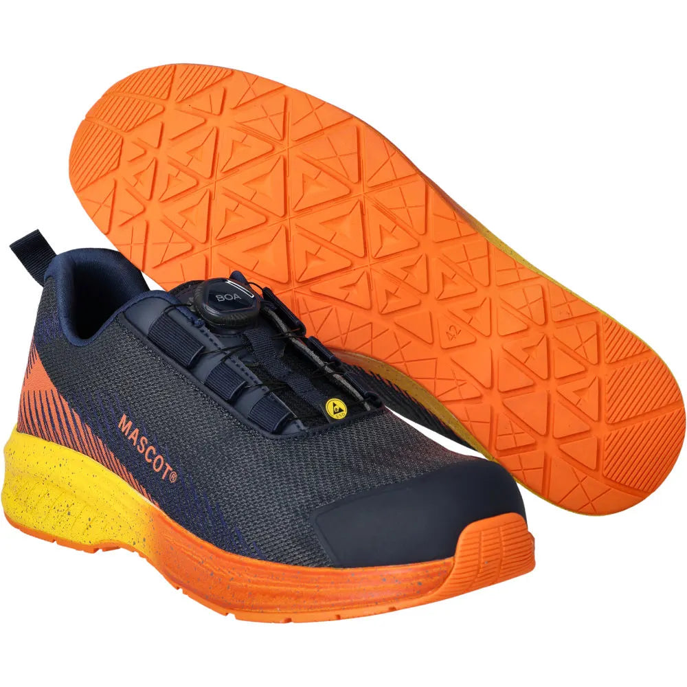 Mascot F1601-909 Donkermarine Helder Oranje S1PS Veiligheidsschoenen Laag