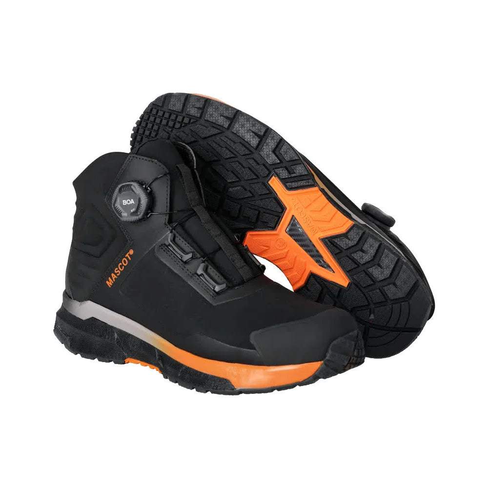Mascot F1681-704 Zwart Helder Oranje S3S Veiligheidsschoenen Hoog