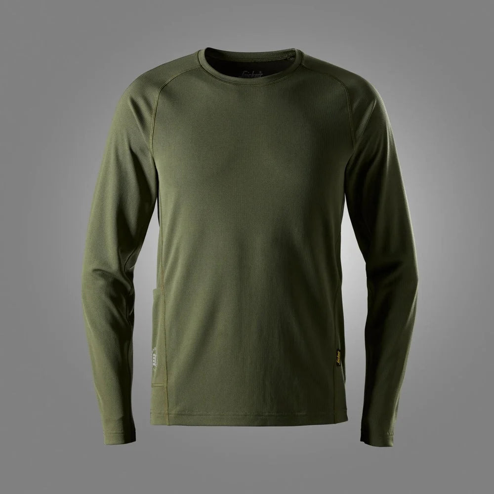 Snickers 2454 Stay Fresh Longsleeve T-Shirt 3100 Khaki Green