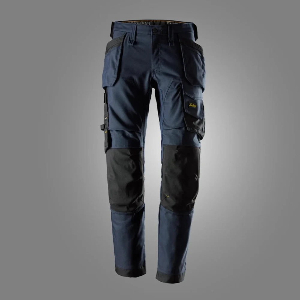 Snickers 6244 Allroundwork Canvas Stretch Werkbroek Met Holsterzakken 9504 Navy Black