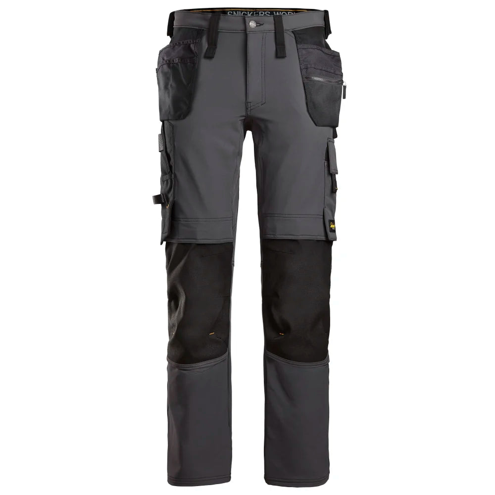 Snickers 6271 Allroundwork Full Stretch Werkbroek Met Holsterzakken 5804 Steel Grey Black
