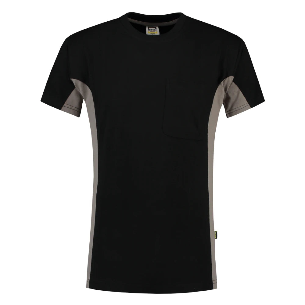 Tricorp 102002 T-Shirt Bicolor Borstzak Black Grey