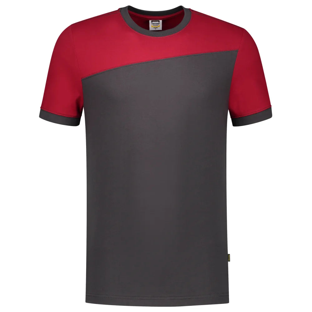 Tricorp 102006 T-Shirt Bicolor Naden Dark Grey Red