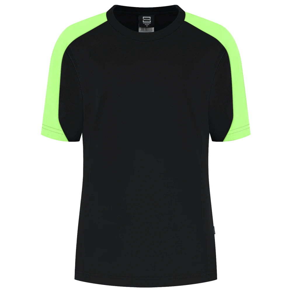 Tricorp 106109 T-Shirt Bicolor Redefined Dames Black Lime