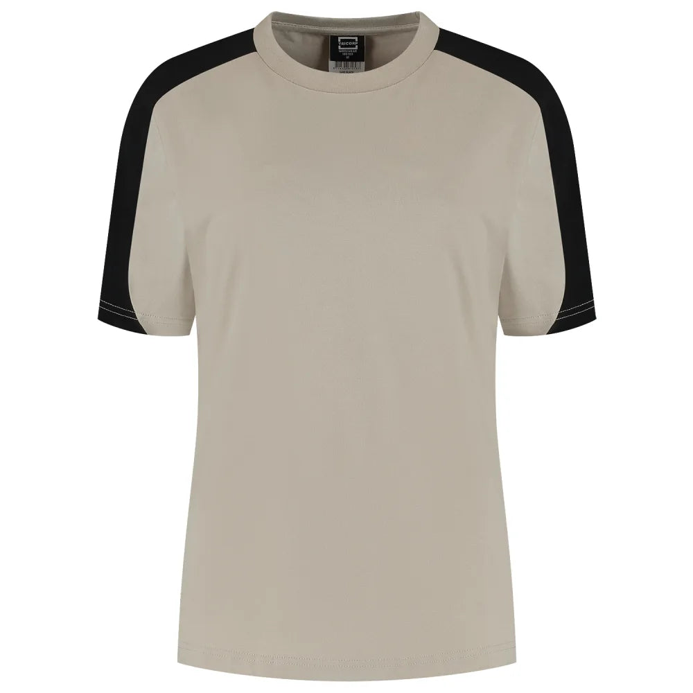 Tricorp 106109 T-Shirt Bicolor Redefined Dames Sand Black