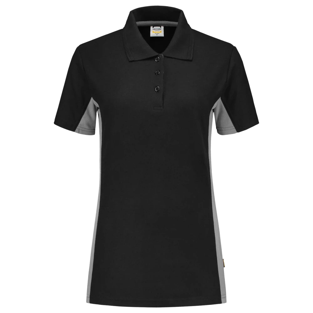 Tricorp 202003 Poloshirt Bicolor Dames Black Grey