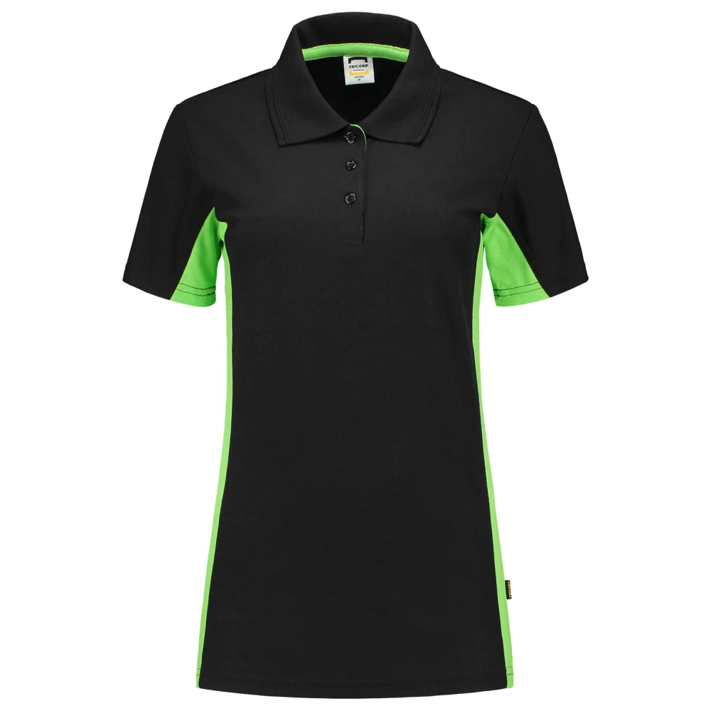 Tricorp 202003 Poloshirt Bicolor Dames Black Lime