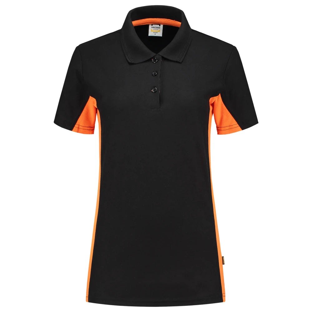Tricorp 202003 Poloshirt Bicolor Dames Black Orange