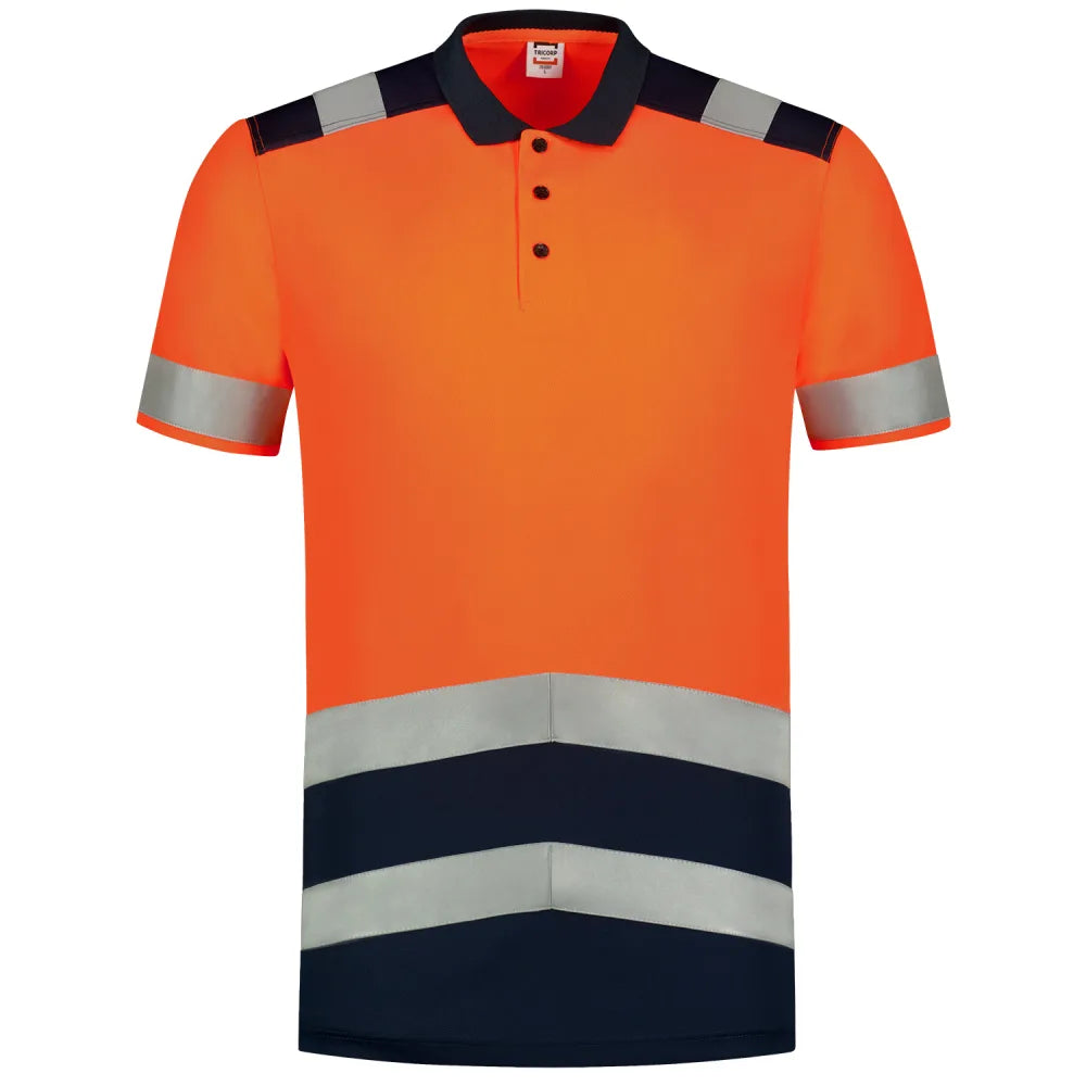 Tricorp 203007 Poloshirt High Vis Bicolor Fluor Orange Ink