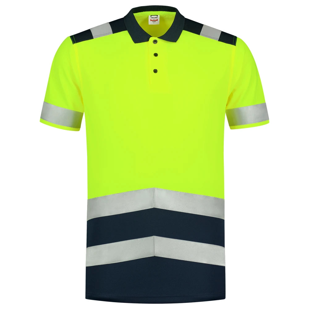 Tricorp 203007 Poloshirt High Vis Bicolor Fluor Yellow Ink
