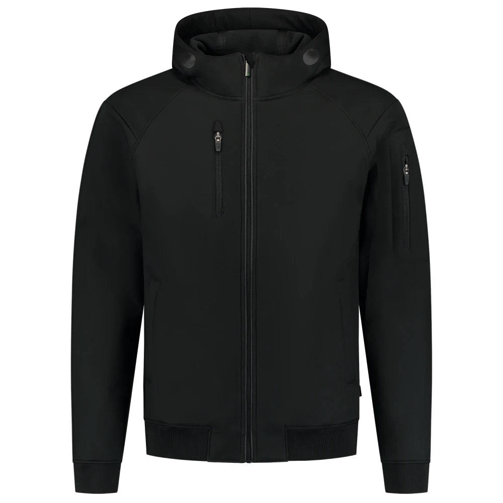 Tricorp 402704 Softshell Bomber Capuchon Re2050 Black