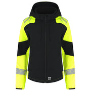 Tricorp 406115 Softshell Capuchon Reflective Redefined Dames Black Fluor Yellow